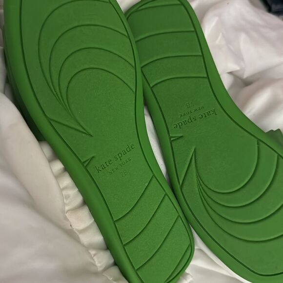 128.00 KATE SPADE NWOT OR BOX Bikini Bow Slide Sandals 7 ON SITE FULL Price - Picture 7 of 7